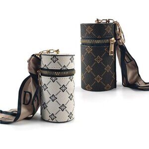 Lipstick Case Mini Organizer with Keychain for Makeup Small Essentials 2 Pack